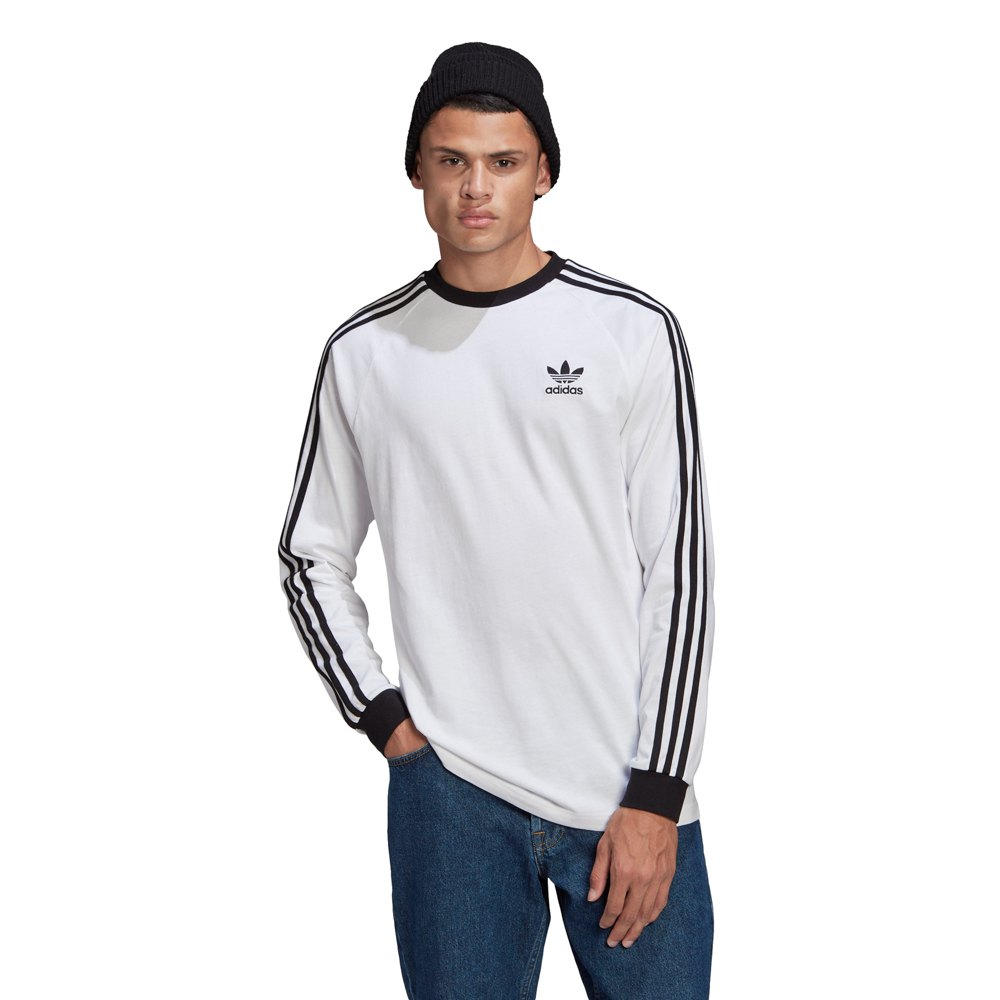 Originals Adicolor 3 Stripes Long Sleeve T-Shirt White| Dressinn