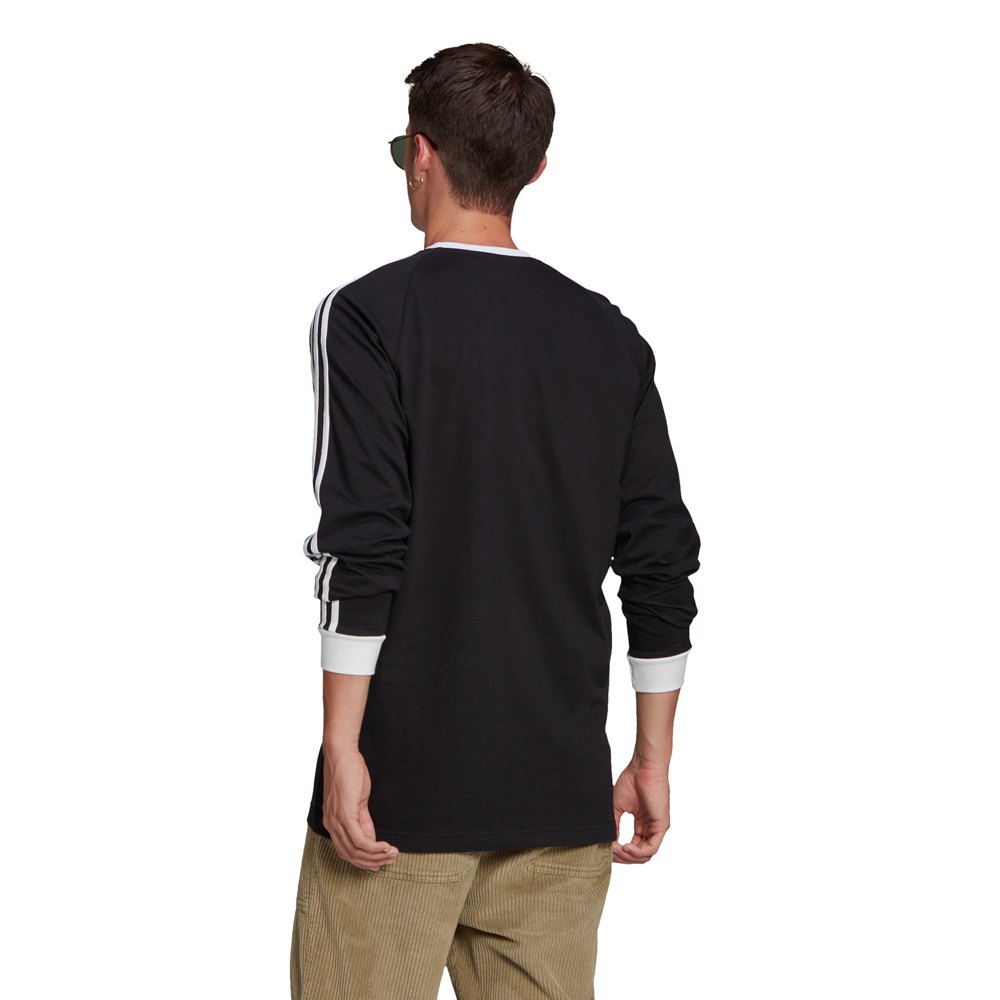 galdeblæren Slette legetøj adidas Originals Adicolor 3 Stripes Long Sleeve T-Shirt Black| Dressinn