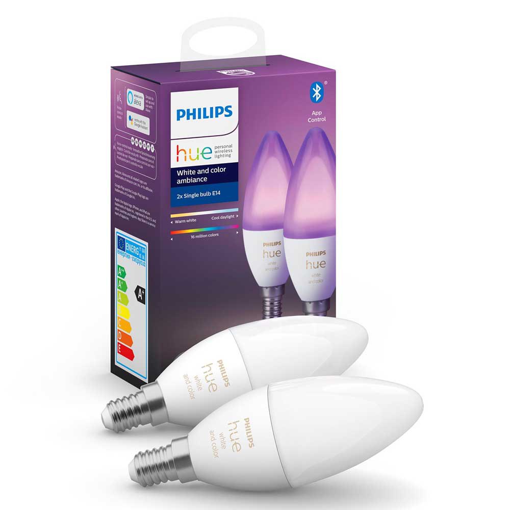 Uplifted Galaxy form Philips Hue White&Color Ambiance E14 Bulb 2 Pack White | Techinn