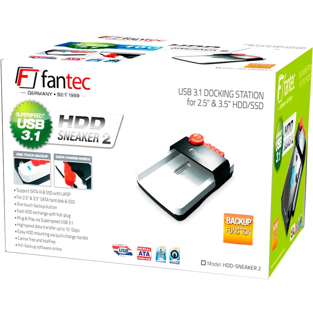 Fantec HDD-Sneaker 2 USB 3.1 Σταθμός Σύνδεσης
