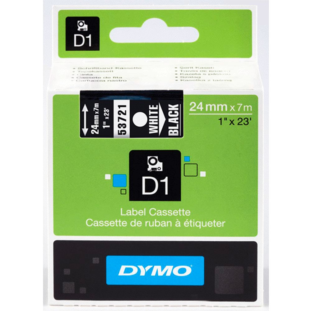 Dymo Tapekassett D1 Label Casette 24 X7 M