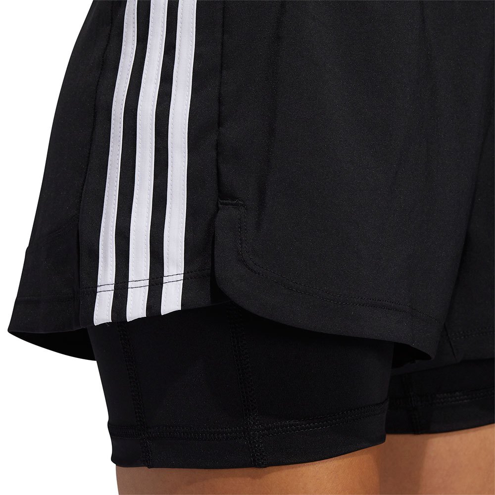 adidas Pacer 3 Stripes Woven 2 In 1 Shorts