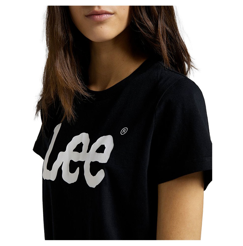 Lee Logo Short Sleeve T-Shirt Black | Dressinn