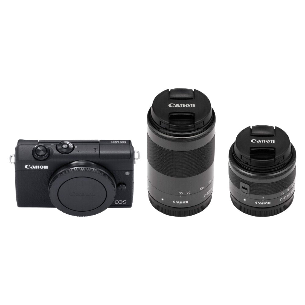 Sensación Competidores Duque Canon EOS M200 Kit+EF-M 15-45+55-200 IS STM Negro | Techinn