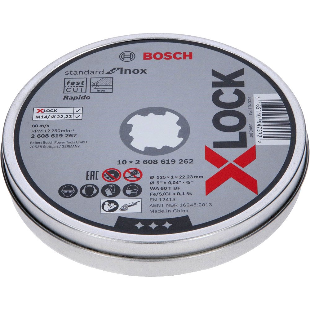 Bosch 標準イノックス X-Lock 10x125x1 Mm