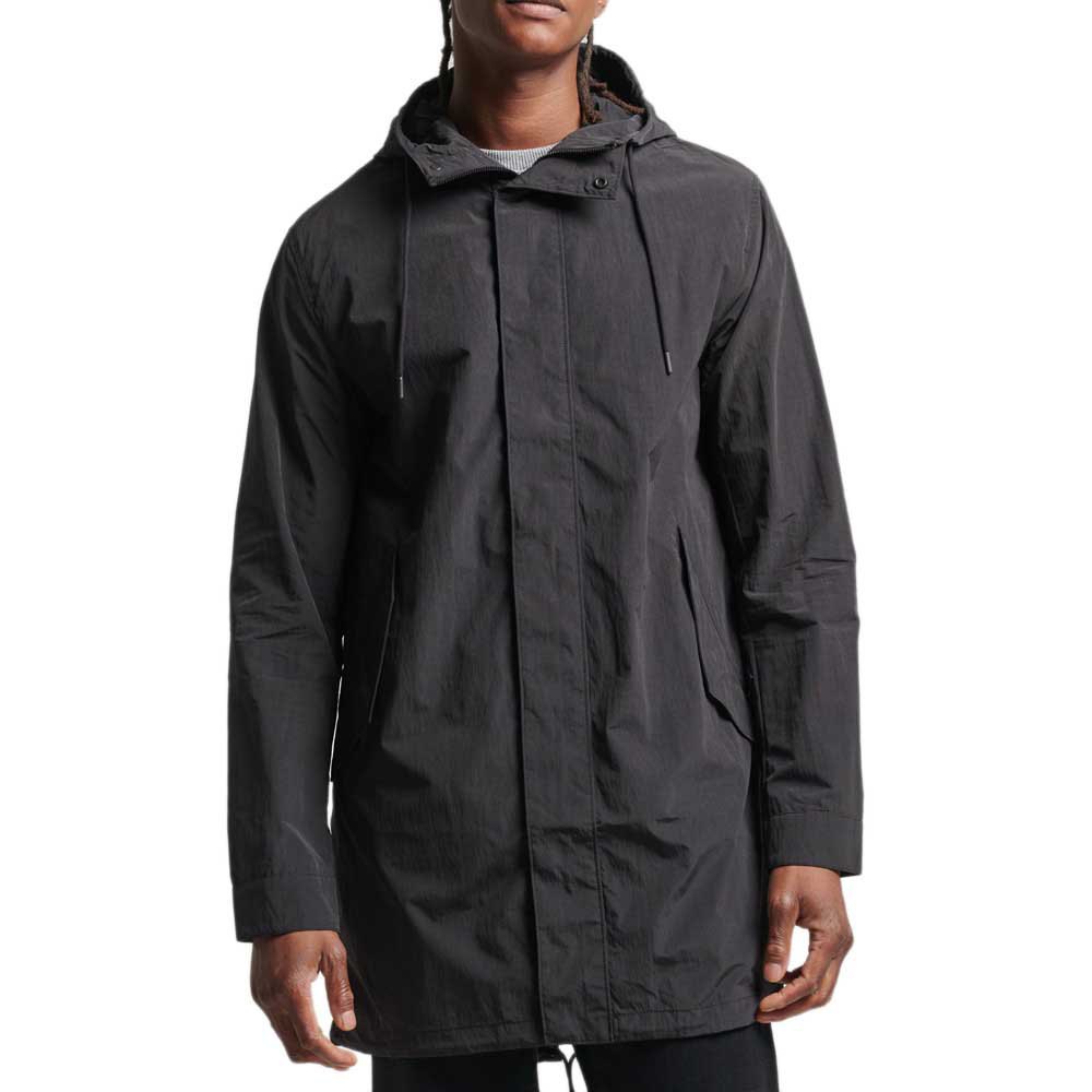 Mens Clothing Coats Raincoats and trench coats Rains Synthetic Fishtail Parka Black for Men 