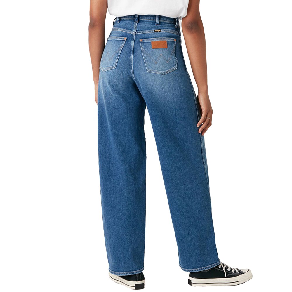 Wrangler Denim Jeans barrel in Blau Damen Bekleidung Jeans Ausgestellte Jeans 