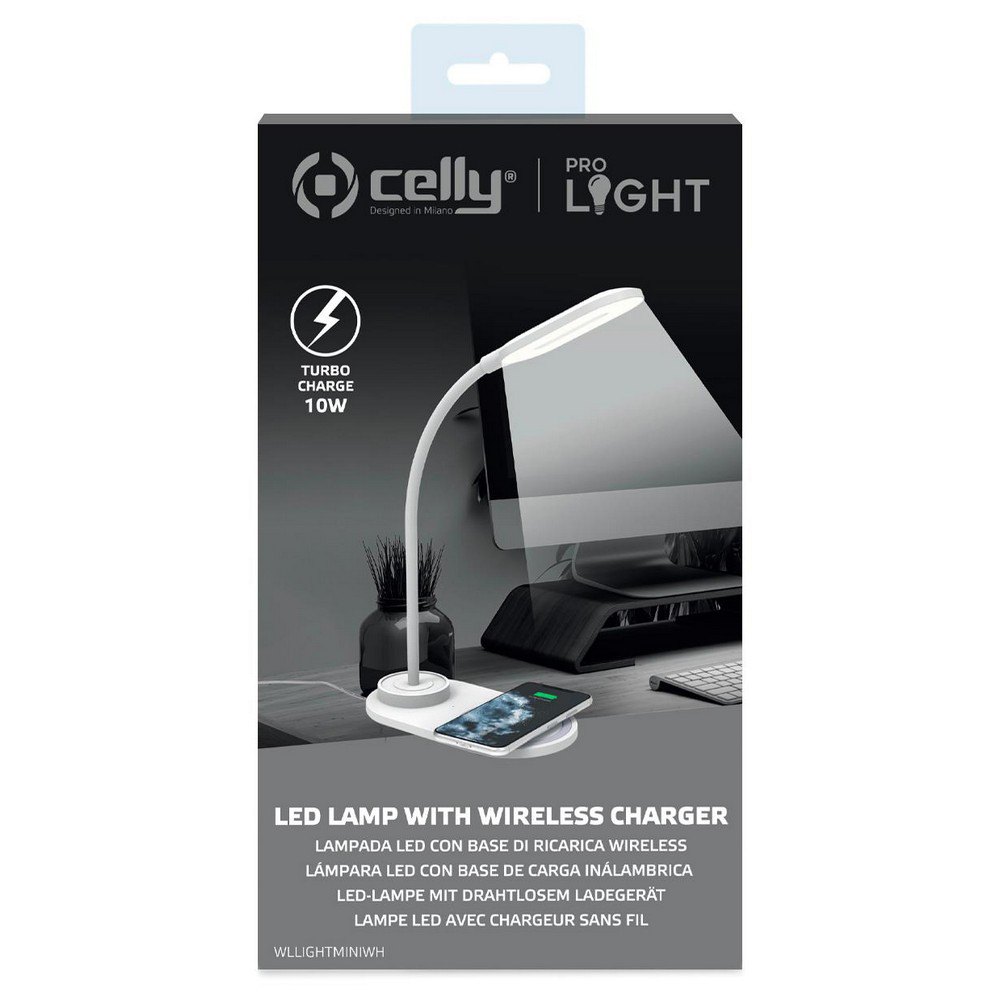 Celly WLLIGHTMINI Pro Light Lampada Con Caricabatterie Wireless LED