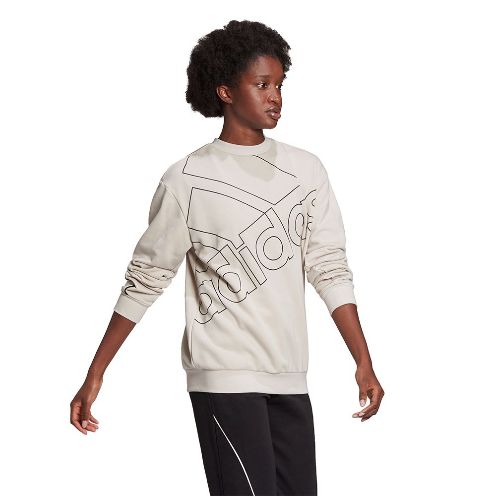 adidas Giant Logo Sweatshirt Beige | Dressinn