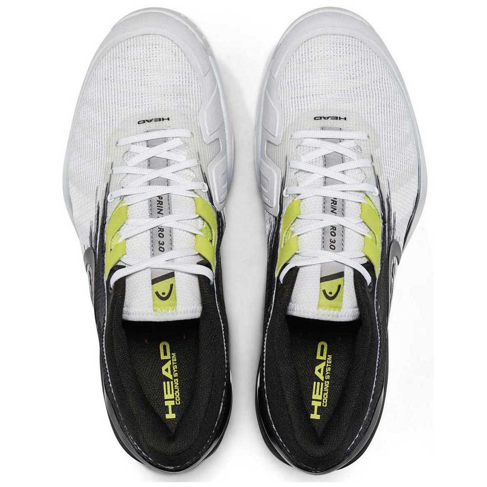 7.0 HEAD Men's Whrv Sprint Pro 3.0 Tennis Court Shoes White/Raven 