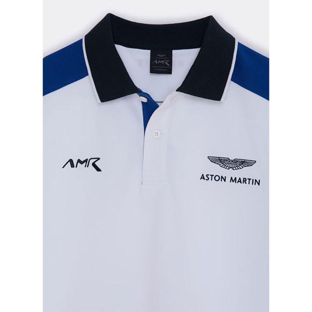 Hackett Aston Martin Racing Color Block Panel Short Sleeve Polo Shirt