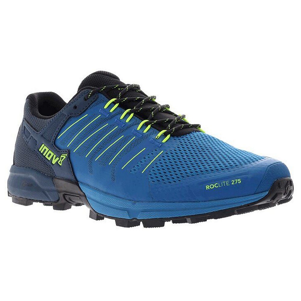 Inov8 Mens Roclite 300 Trail Running Shoes Trainers Sneakers Blue Yellow Sports 