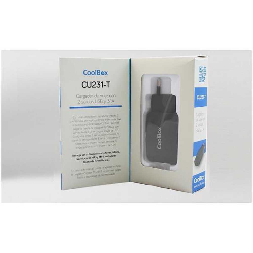 Coolbox Cargador USB Wall 3.1A COO-CU231-T