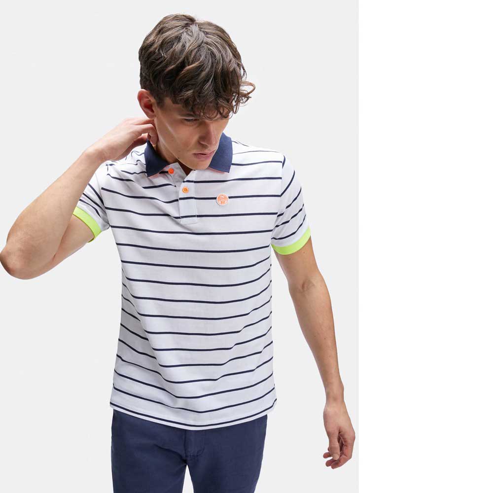 North sails Striped Logo Short Sleeve Polo Shirt
