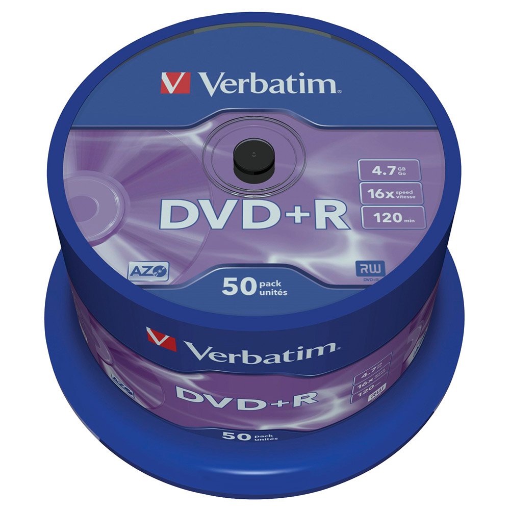 liv Ulv i fåretøj foretage Verbatim DVD+R 4.7GB 16x 50 Units Silver | Techinn