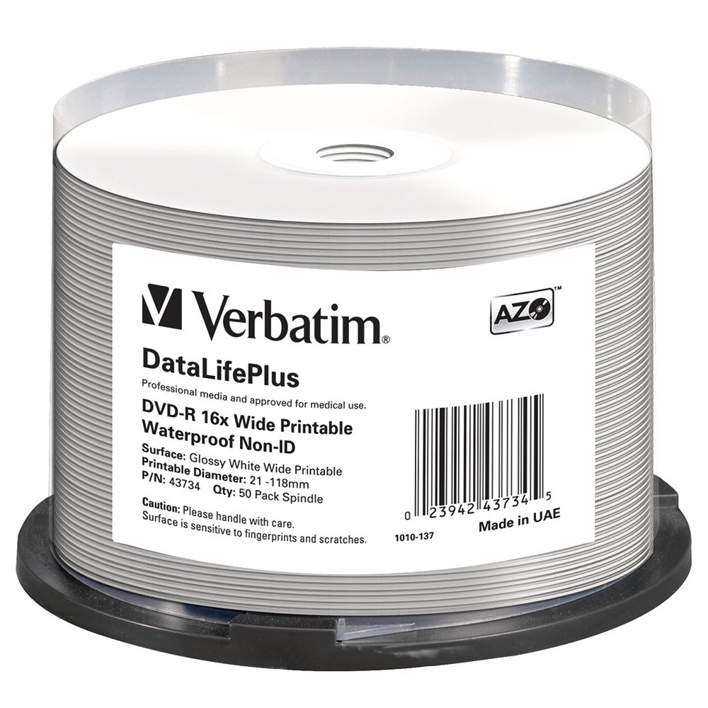 verbatim-dvd-r-4.7gb-16x-wide-glossy-waterproof-50-units