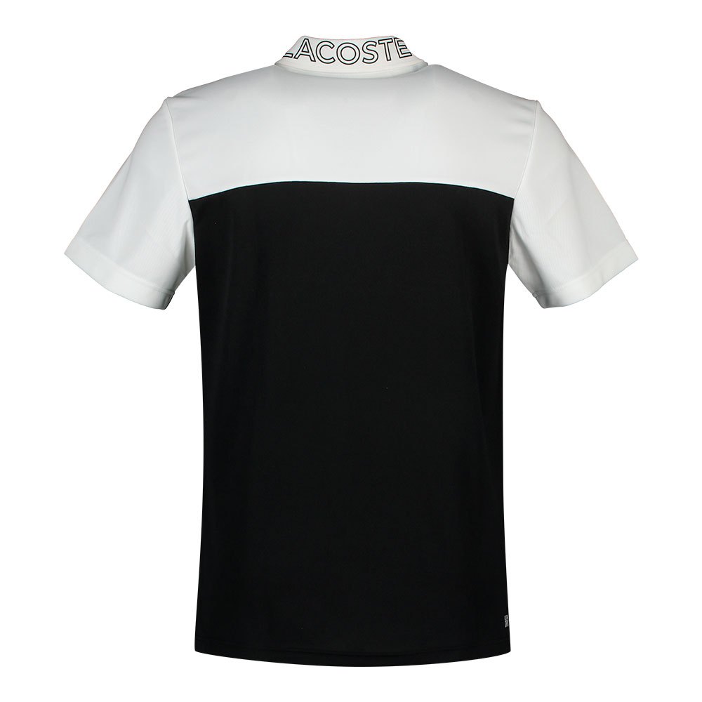 Lacoste Sport Lettered Breathable Bicolour Piqué Poloshirt Met Korte Mouwen