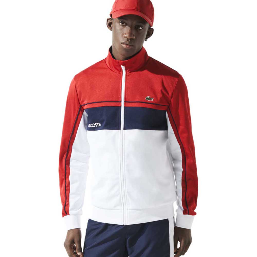 lacoste-sweatshirt-med-fuld-lynlas-sport-resistant-colourblock-pique