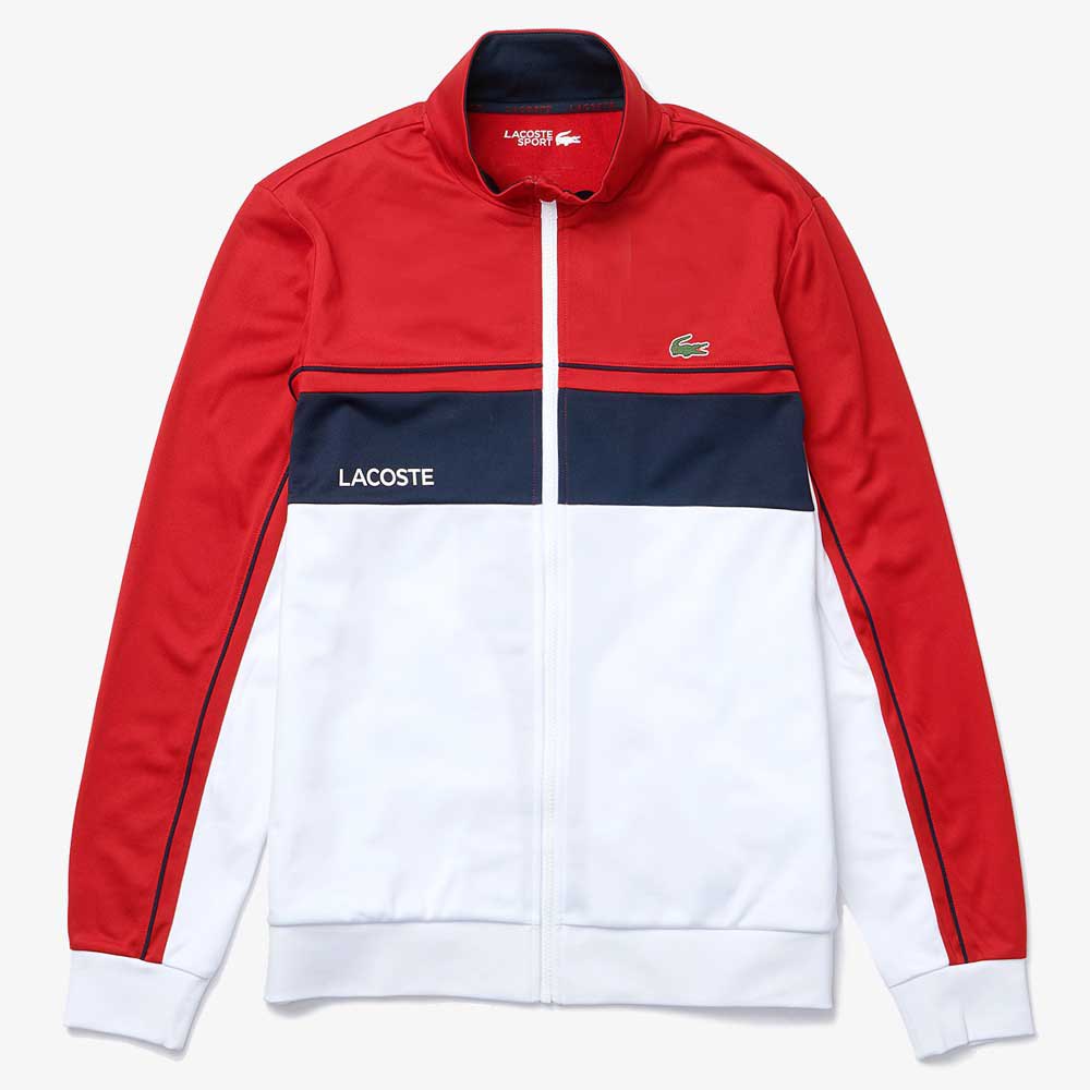 Lacoste Boys Sport Colorblock Full Zip Hoodie Sweatshirt
