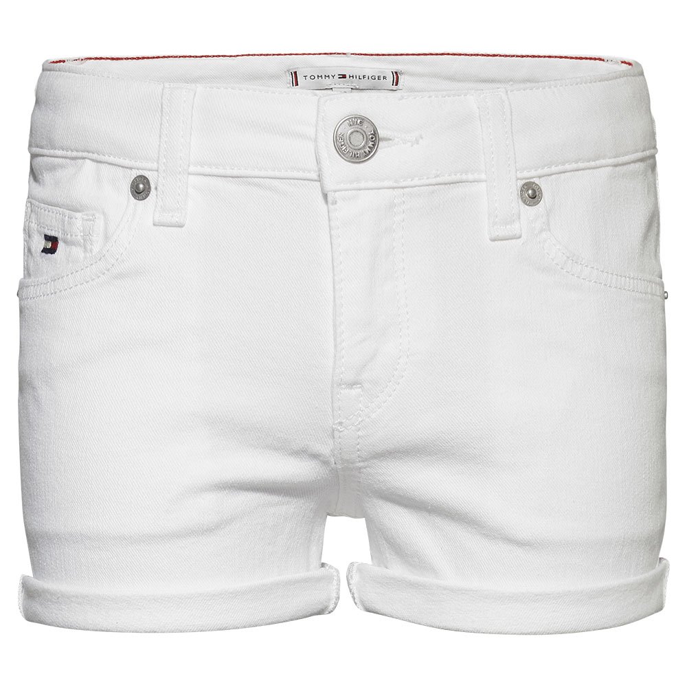 white denim shorts