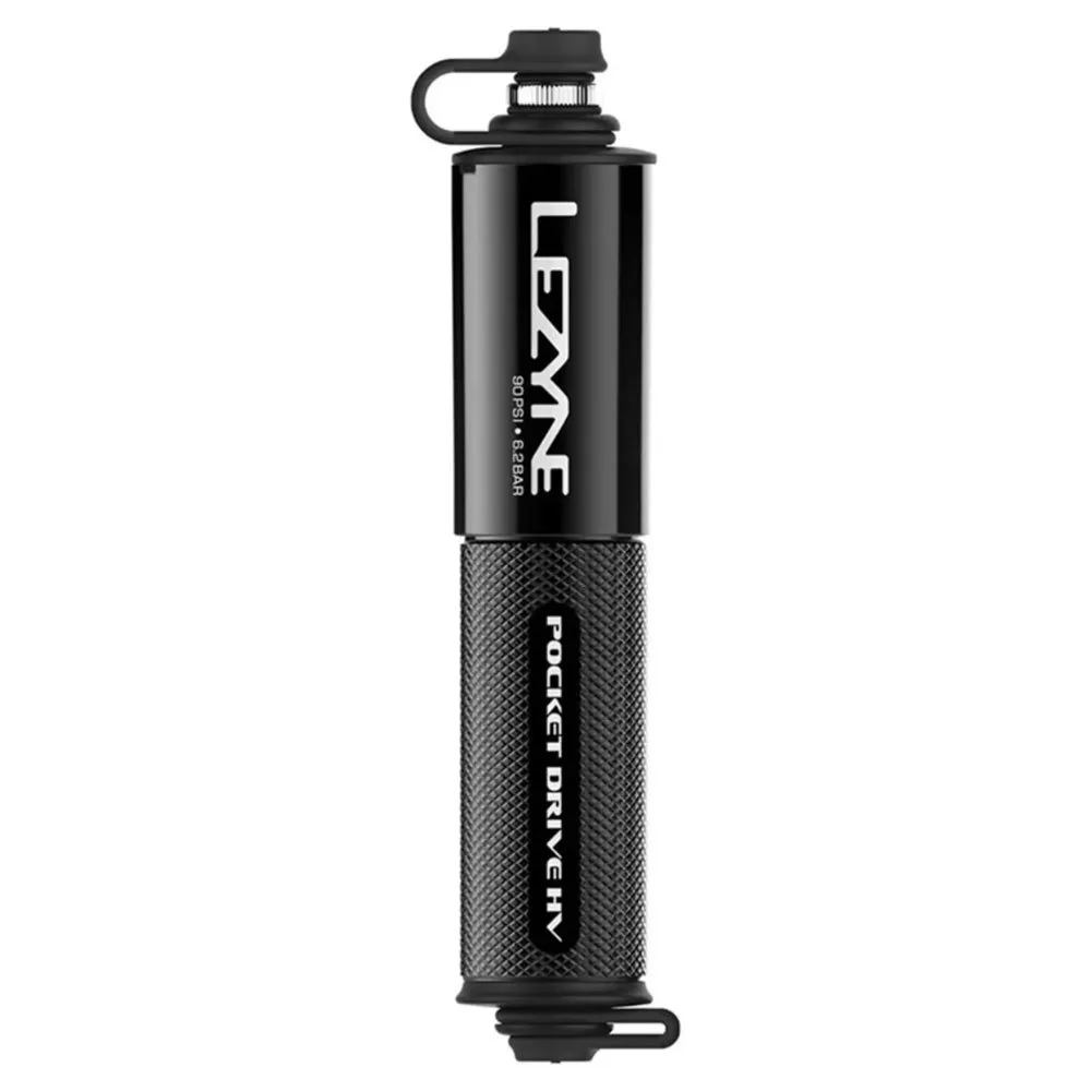 Lezyne Pocket Drive PRO - Mini Pompa Da Bici In Alluminio CNC, Per Valvole Presta E Schrader (79g, 14cm)