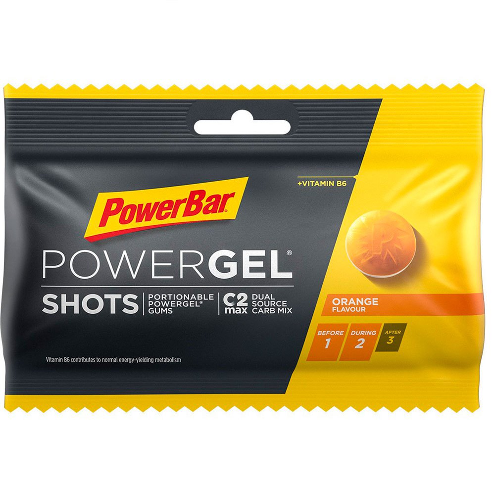Powerbar PowerGel Shot 60g 24 Unidades Laranja Energia Géis Caixa