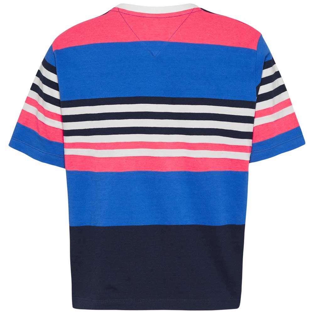 Tommy jeans Boxy Crop Linear Logo Stripe T-shirt med korte ærmer