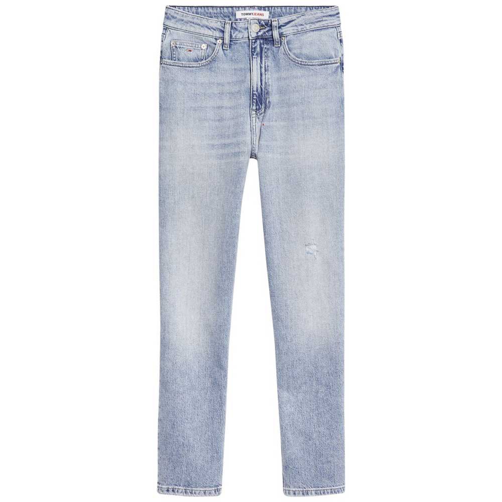 Dames Kleding voor voor Jeans voor Jeans met rechte pijp Tommy Hilfiger Denim Ultra High Rise Jeans Met All-over Merkstitchings in het Blauw 