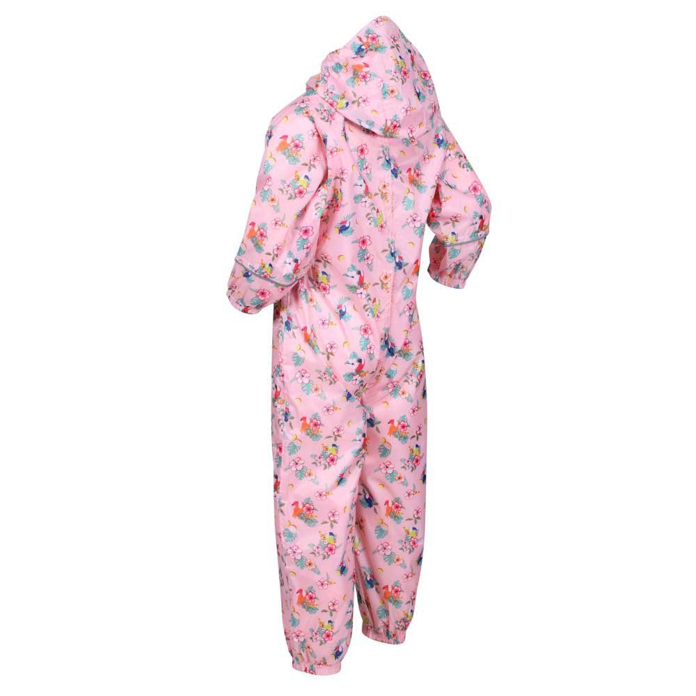 Regatta Childrens Pobble Waterproof Breatherbale Lightweight Durable Water Repellent Taped Seams All Over Print All In 1s