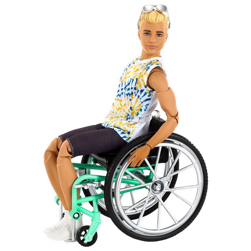 Barbie multicolour ken fashionistas doll with wheelchair & ramp playset 
