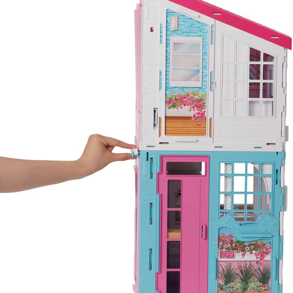 Barbie Casa Malibu Casa De Muñecas Pisos Plegable Con Muebles Y Kidinn