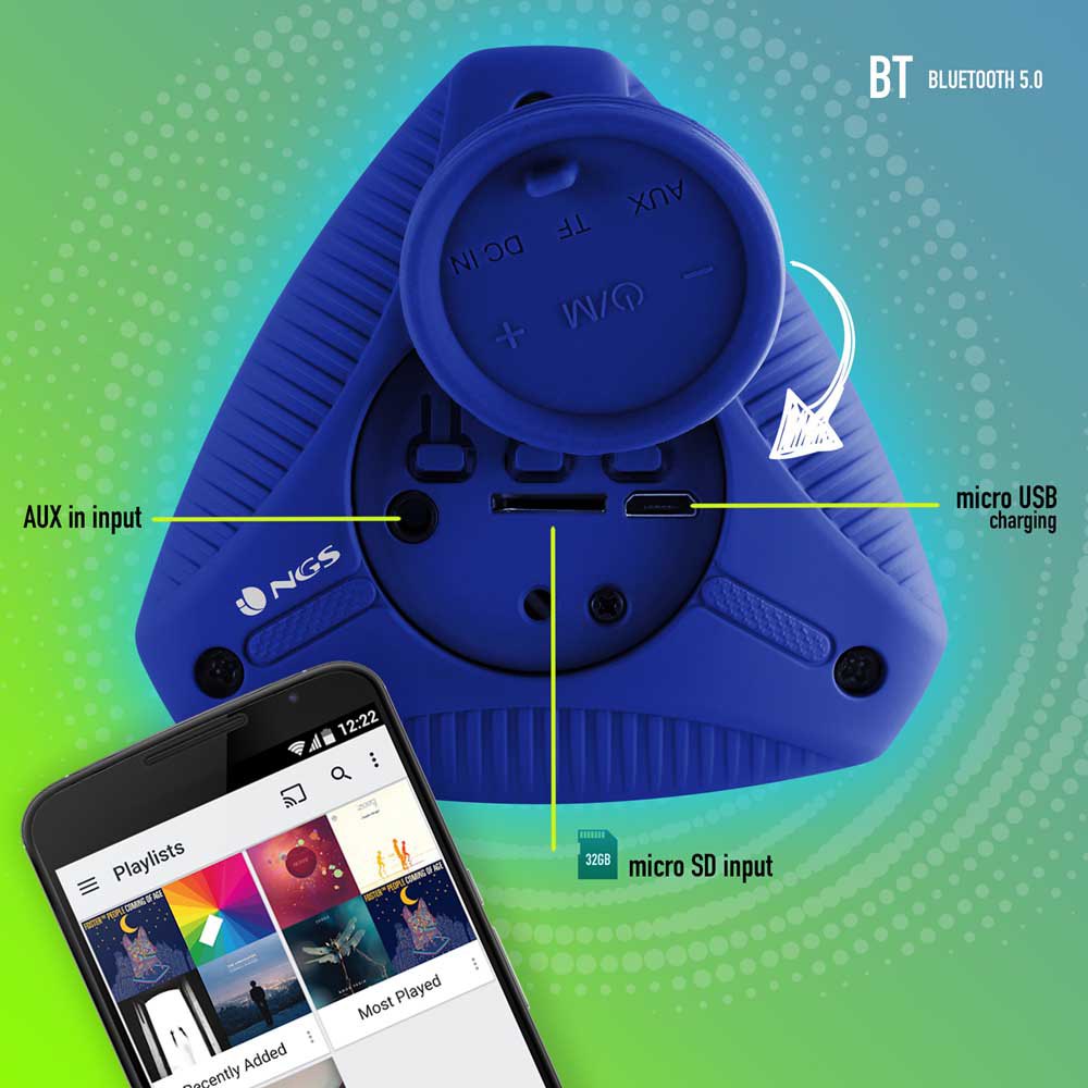NGS Haut-parleur Bluetooth Roller Ride