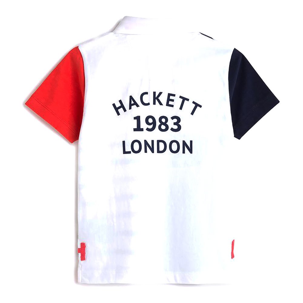 Hackett Quad Stripes Rugby Short Sleeve Polo Shirt