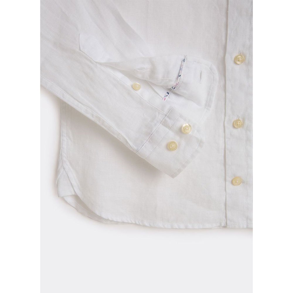 Hackett Piece Dyed Linen Langarm Hemd