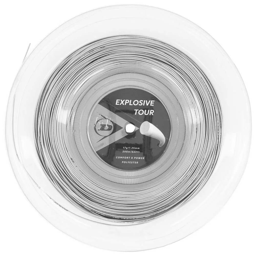 Dunlop Explosive Tour Polyester 200 m tennis reel string Grey 