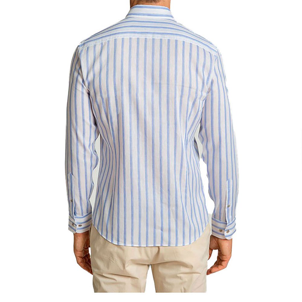 Hackett Herringbone Stripe Langarm Hemd