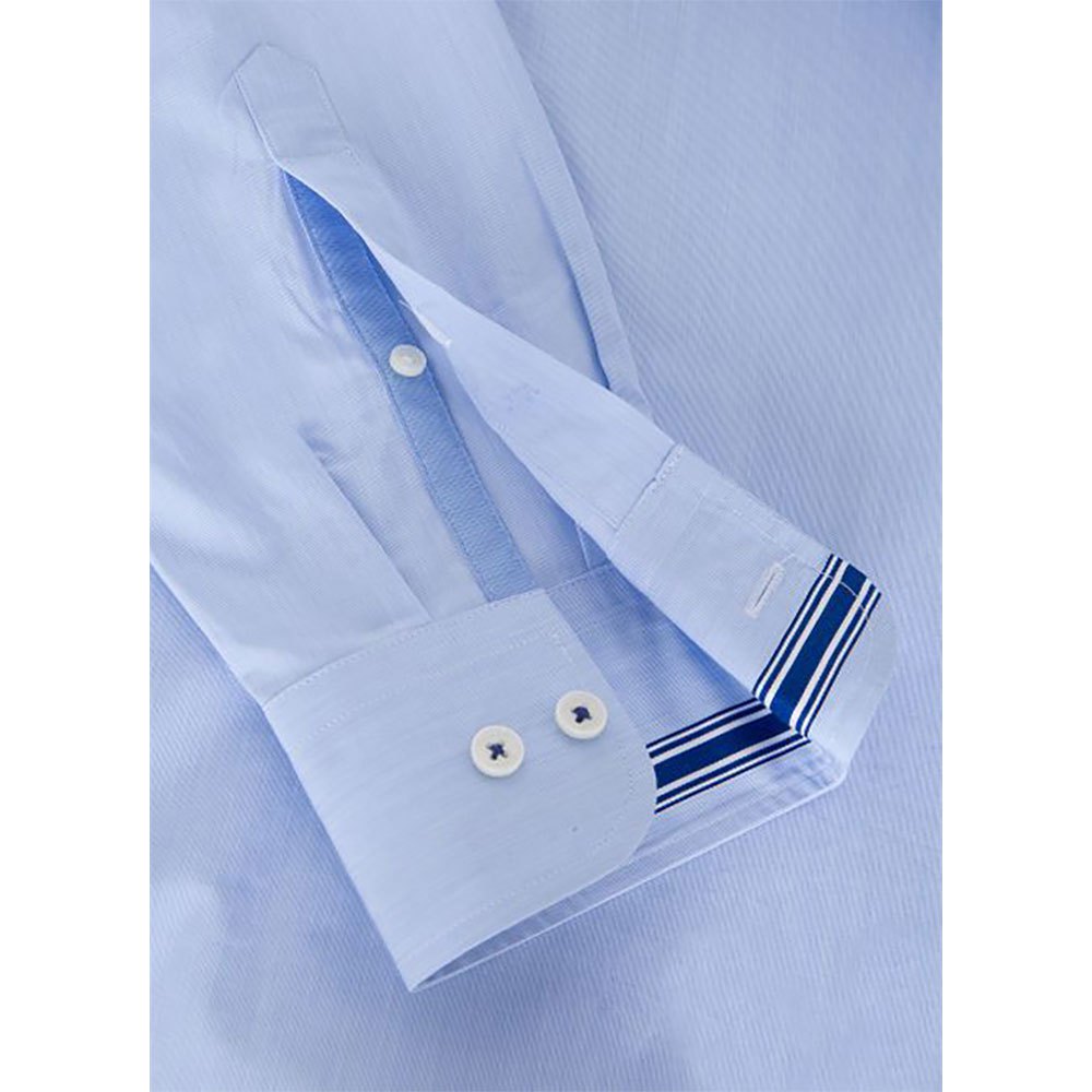 Hackett Poplin Engineered Stripe Long Sleeve Shirt