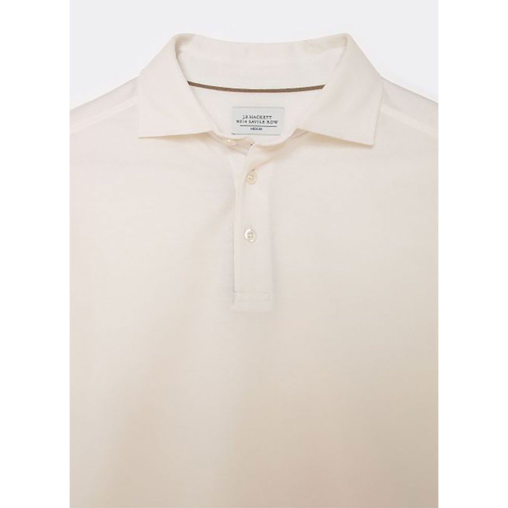 Hackett Sr Cotton Silk Piqué Koszulka Polo Z Długim Rękawem