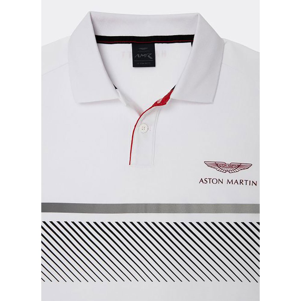Hackett Aston Martin Racing Dynamic Print Poloshirt Met Korte Mouwen