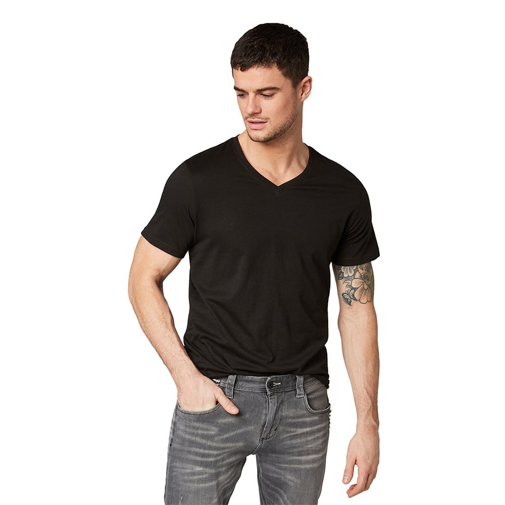 Tom tailor Basic Short T-Shirt 2 Black | Dressinn