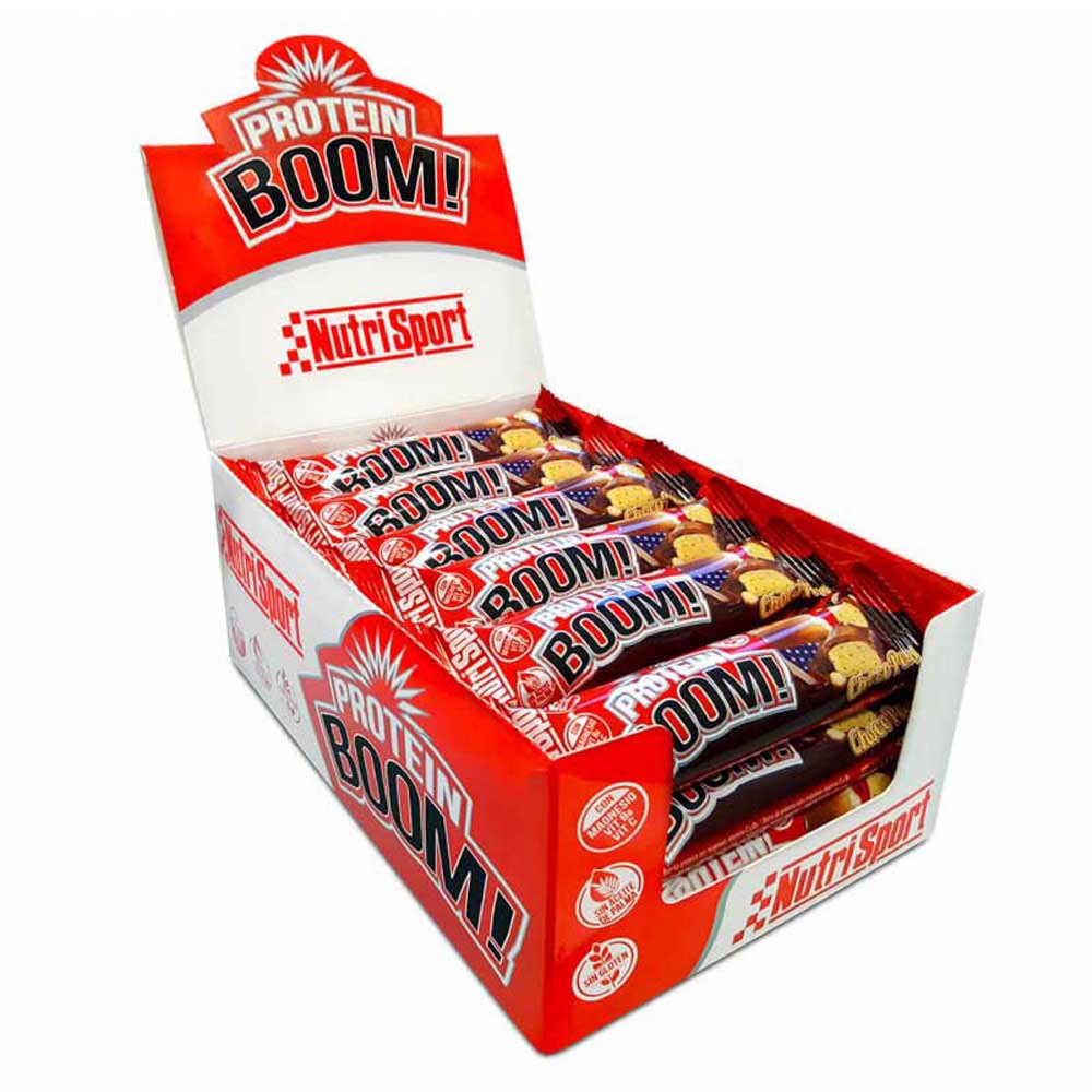 nutrisport-proteina-boom-13g-chocolate-unidades-chocolate-e-caixa-de-barras-energeticas-de-amendoim
