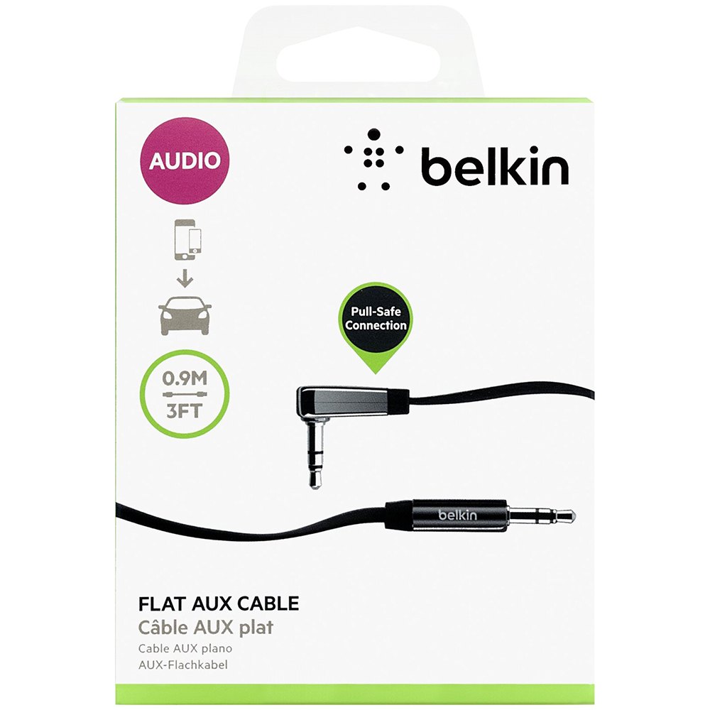 Belkin Belkin Mix It Coiled Audio Cable 3.5mm AUX Cord 1.8m Black 