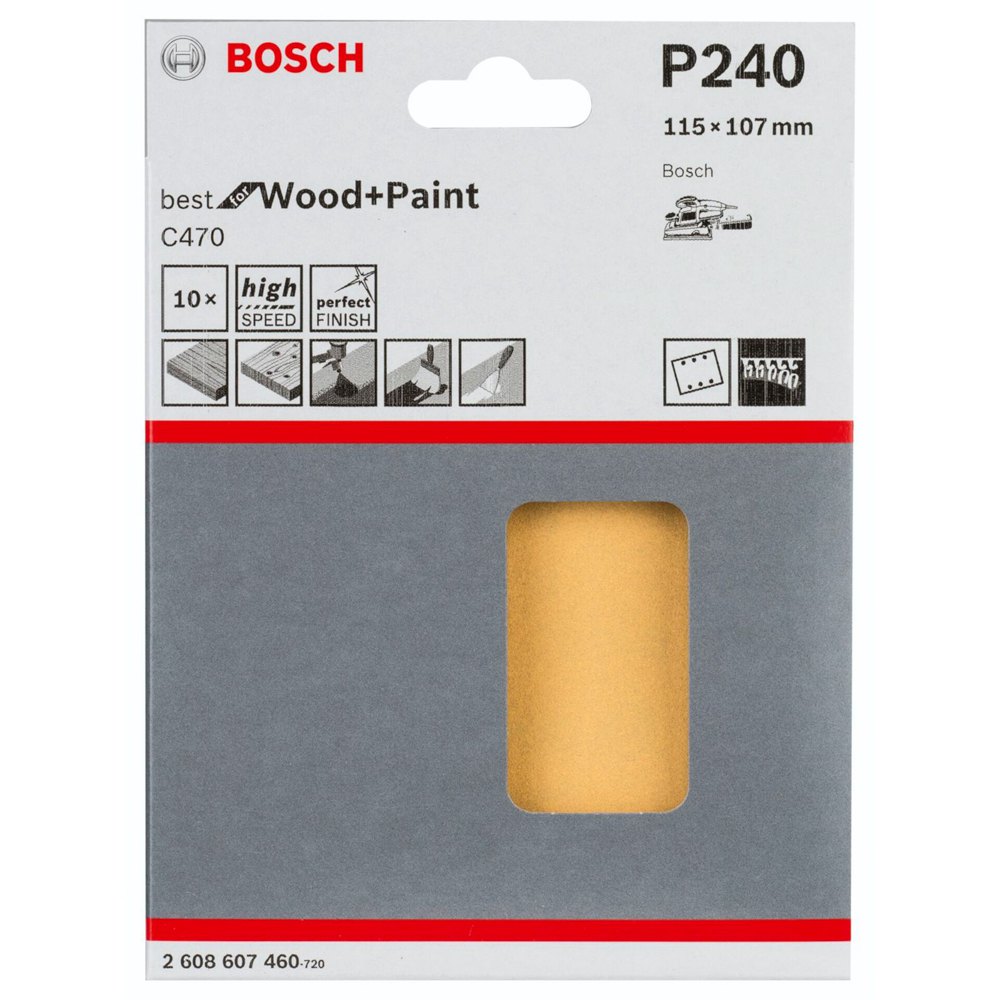 Bosch Ideale Per Legno E Vernice 240 115x107 Mm