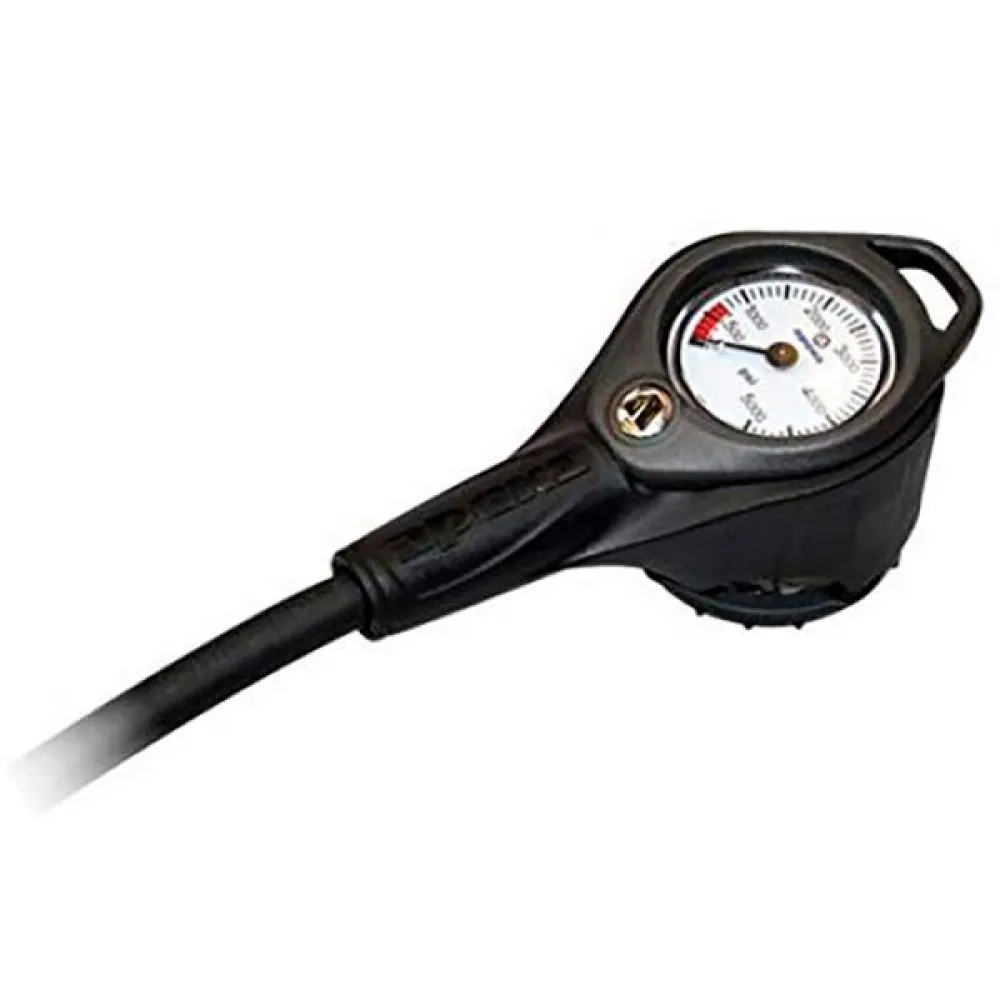 Apeks Press Gauge+Compass With Narrow Hose Negro | Diveinn