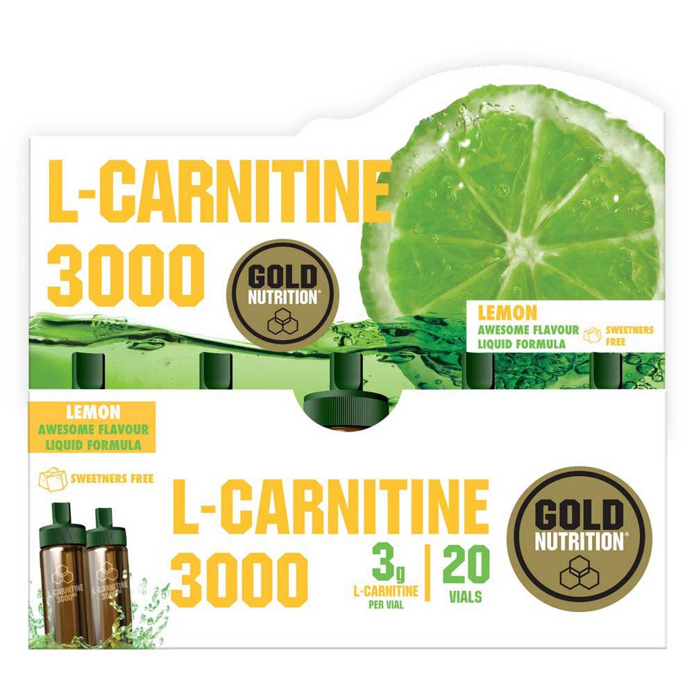 gold-nutrition-l-carnitine-3000mg-20-eenheden-citroen-flesjes-doos
