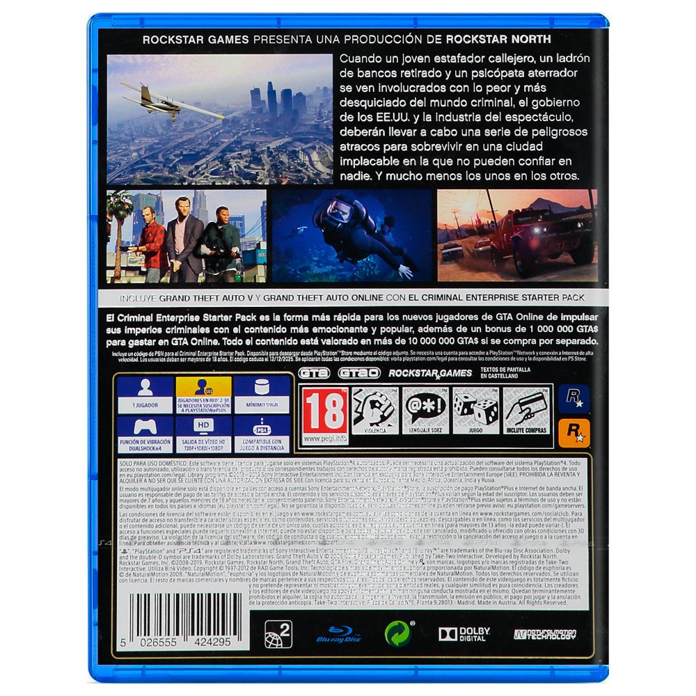 Take 2 games PS4 GTA V Edycja Premium