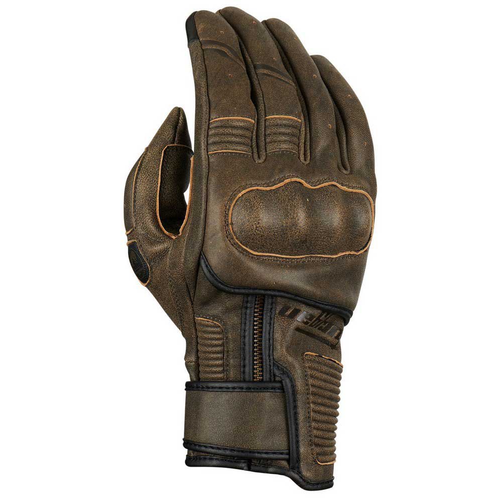 Furygan James D3O All Season Waterproof Motorcycle Gloves Rust Brown
