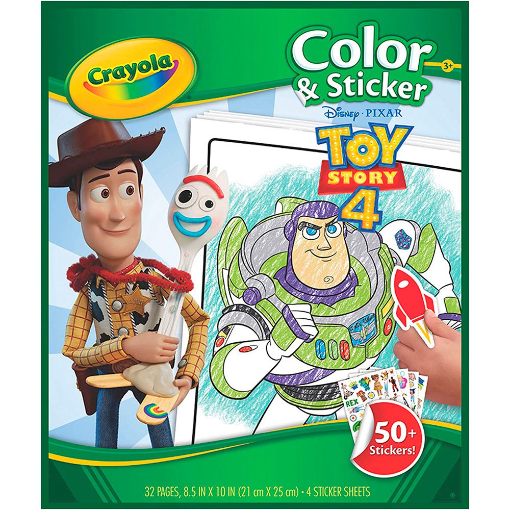 Crayola Toy Story 4 Coloring Book And Stickers Clear | Kidinn