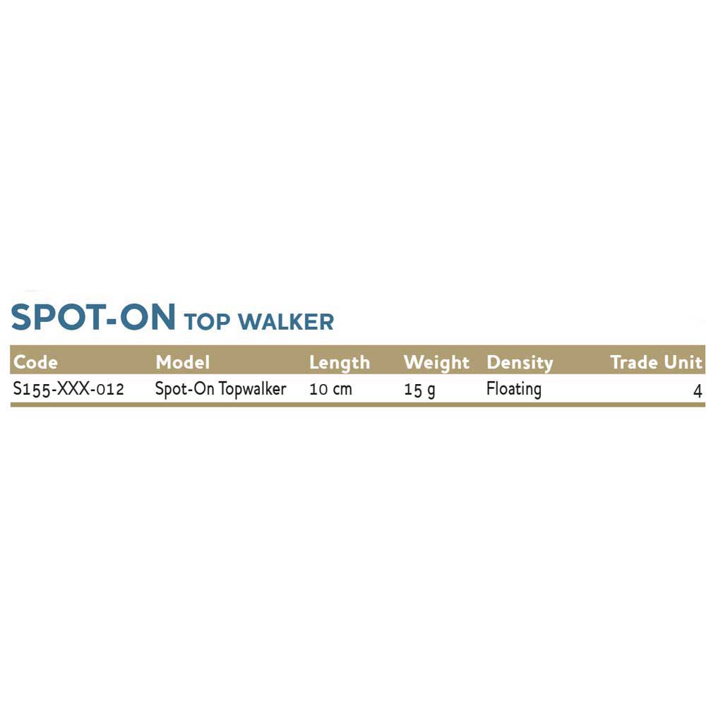 Westin Topwater Stickbait Spot-On Top Walker 100 Mm 15g