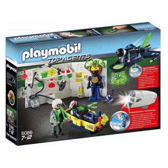sko Grand flyde over Playmobil 5086 Top Agents Laboratory With Jet Multicolor | Kidinn